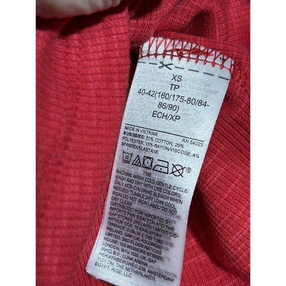 Gap Body Long Sleeve XS Red Top Shirt Tunic NWT Org $29 - Picture 4 of 6